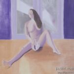 She Holds a Seashell by the Studio Door